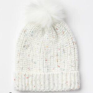 LOFT Speckled Knit Beanie with Pom-Pom